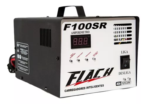 Fonte Flach F100 – 12/24V SR – 40A – Com Auxiliar De Partida
