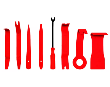 Material De Pelicula Kit Espatulas Saca Forro 08 Peças Laranja